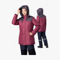 Куртка зимняя женская Сакрин (тк.Дюспо,80), бордовый/т.серый