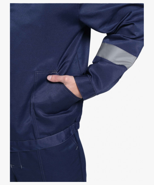 Костюм Лигор-1 СОП У. (тк.Смесовая,210) брюки, т.синий/серый