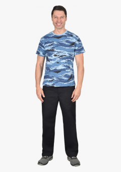 Футболка КМФ Город синий 160г/м2