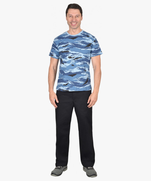 Футболка КМФ Город синий 160г/м2