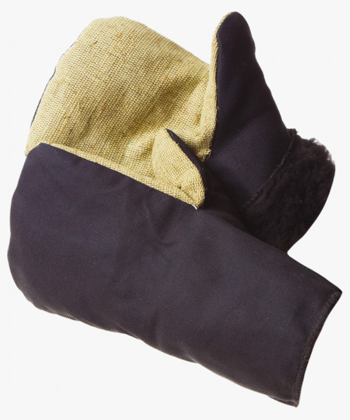 Рукавицы на искусственном меху с брезентовым наладонником 10/100