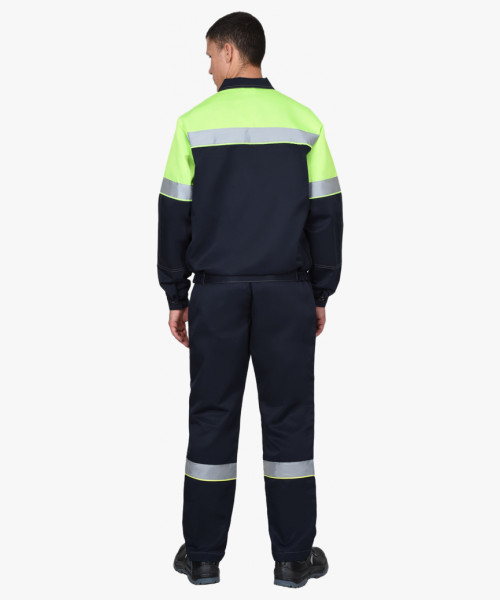 Костюм СИРИУС-ЛЕГИОНЕР куртка короткая, п/к, синий с лимонным и СОП