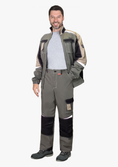 Костюм СИРИУС-КАСПИЙ куртка, брюки, оливковый с черным и песочным, СОП