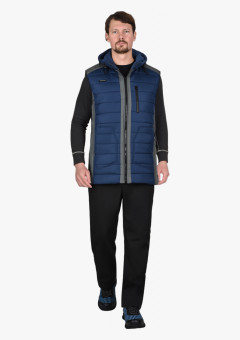 Жилет СИРИУС-УРБАН синий с серым