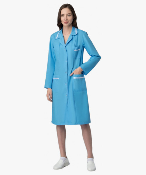 Халат женский Стандарт (тк.ТиСи), голубой
