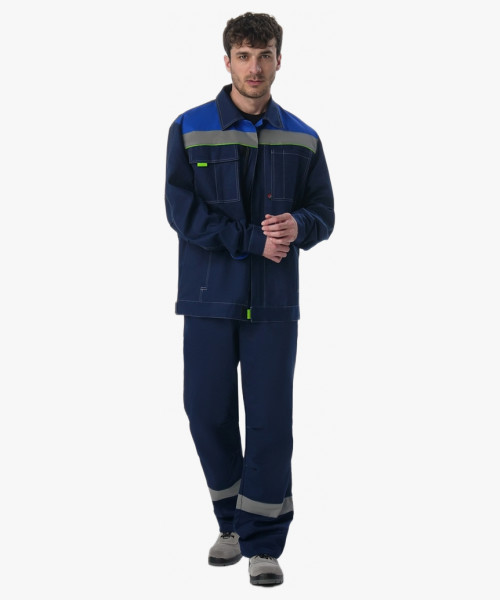 Костюм Флофт-1 СОП (тк.Смесовая,210) брюки, т.синий/васильковый