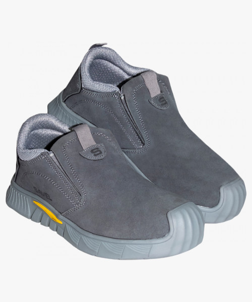 Полуботинки на резинке УНИВЕРСАЛ НИТРО, замша (серые), Нитрил