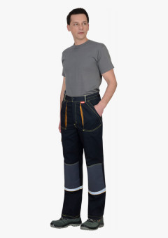 Брюки СИРИУС-РОДОС черные с темно-серым