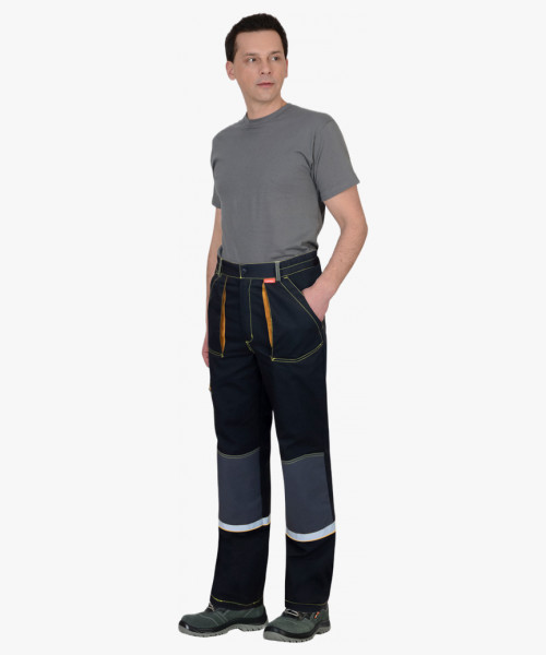 Брюки СИРИУС-РОДОС черные с темно-серым