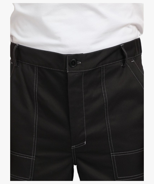 Костюм Виват-1 Премиум CH МВО (тк.Смесовая,240) брюки, черный/оранжевый