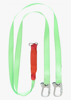 Строп аАд+Кс (лента) двойной с амортизатором 2 монт.+1 соед.кар. 1,5м