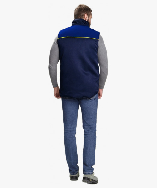 Жилет утепленный Флофт (тк.Смесовая,210), т.синий/васильковый