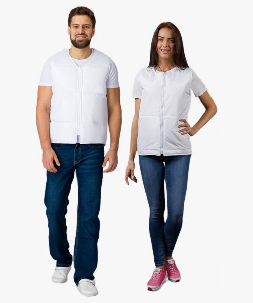 Жилет утепленный Комфорт (Дюспо), белый