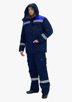 Костюм зимний Нейч-2 Премиум СОП (тк.Смесовая,240) п/к, т.синий/васильковый