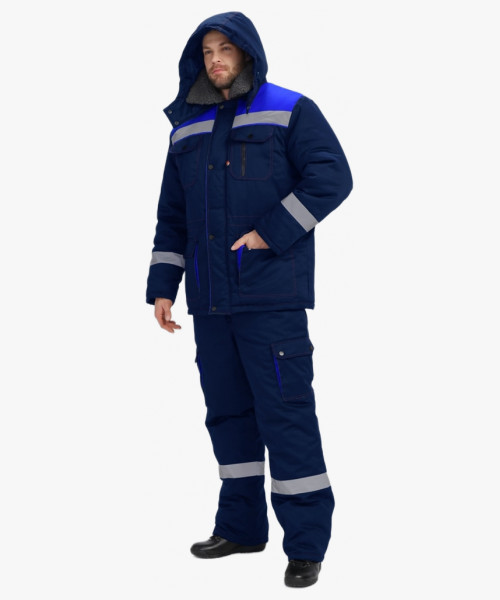 Костюм зимний Нейч-2 Премиум СОП (тк.Смесовая,240) п/к, т.синий/васильковый