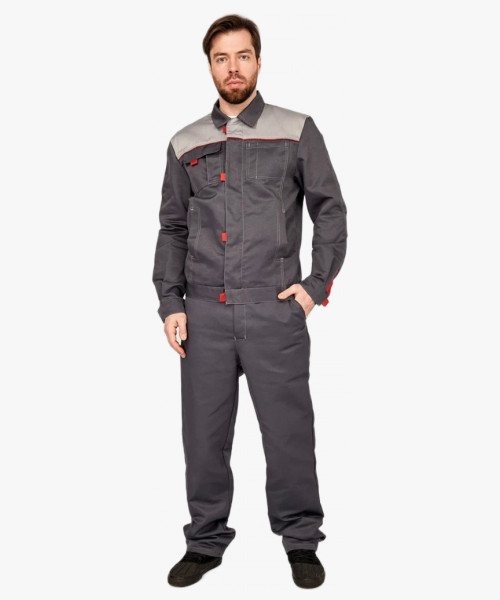 Костюм Фаворит-К (тк.Смесовая,210) п/к, т.серый/серый