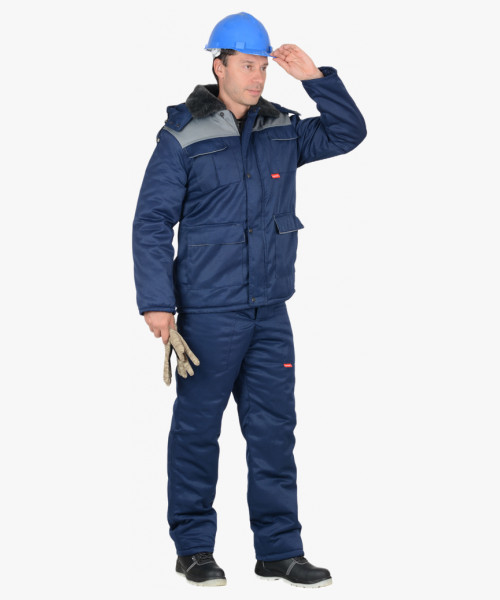 Костюм СИРИУС-ПРОФЕССИОНАЛ куртка, брюки синий с серым