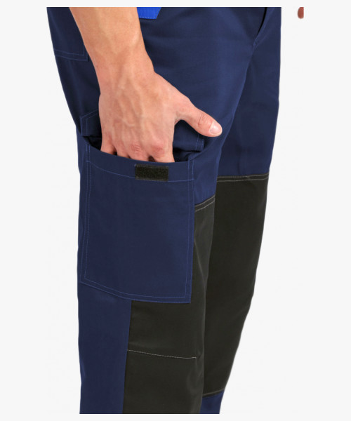 Костюм ProfLineBase-1 (тк. Твил, 210) брюки, т.синий/черный/васильковый