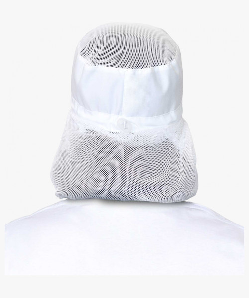 Колпак с сеткой белый, плотность 155 гр/м2