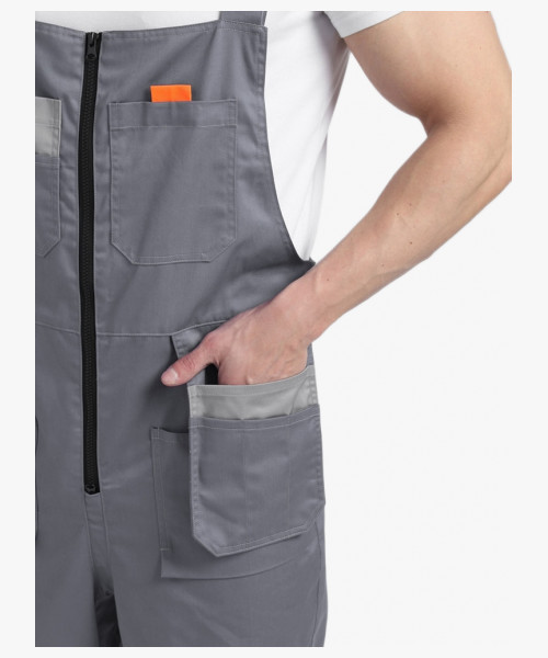 Костюм Драга-2 (тк.Смесовая МВО,240) п/к, серый/св.серый/оранжевый