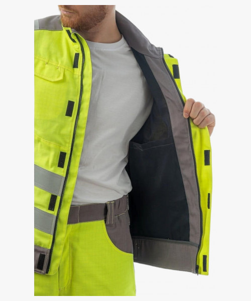 Куртка мультизащитная Brodeks MS28-61, цвет жёлтый, серый