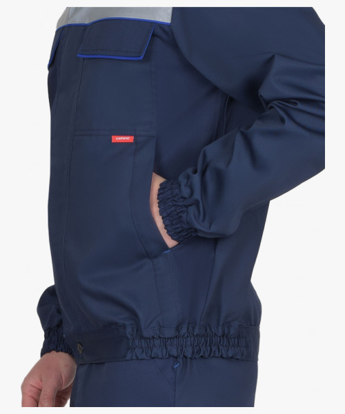 Костюм СИРИУС-МАСТЕР куртк. , брюки, тёмно-синий с васильковым и СОП