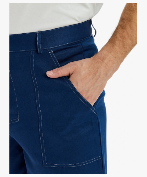 Костюм Лигор-1 СОП К. (тк.Смесовая,210) брюки, т.синий/серый