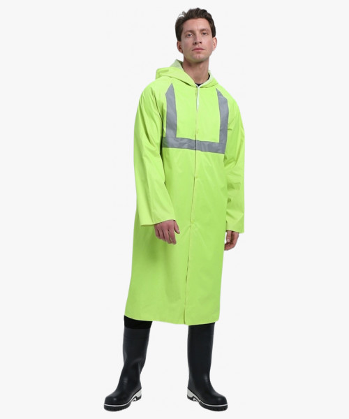 Плащ влагозащитный сигнальный ProfLineBase СОП (ПВХ,180), желтый