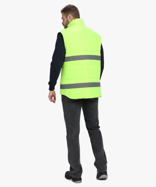 Жилет утепленный сигнальный Ярксион СОП (тк.OxLine,90), лимонный