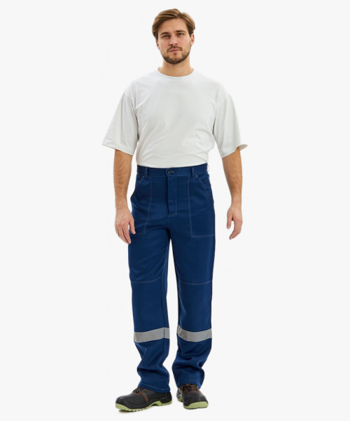 Костюм Лигор-1 СОП К. (тк.Смесовая,210) брюки, т.синий/серый