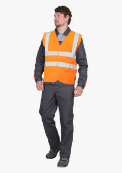 Жилет сигнальный СИРИУС класс 1, 4 СОП (трик.100 гр/м2) оранжевый
