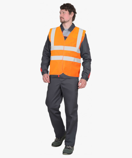 Жилет сигнальный SIRIUS класс 1, 4 СОП (трик.100 гр/м2) оранжевый