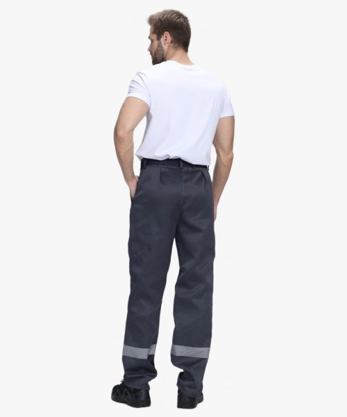 Костюм Лигор-1 СОП NEW (тк.Смесовая,210) брюки, т.серый/св.серый