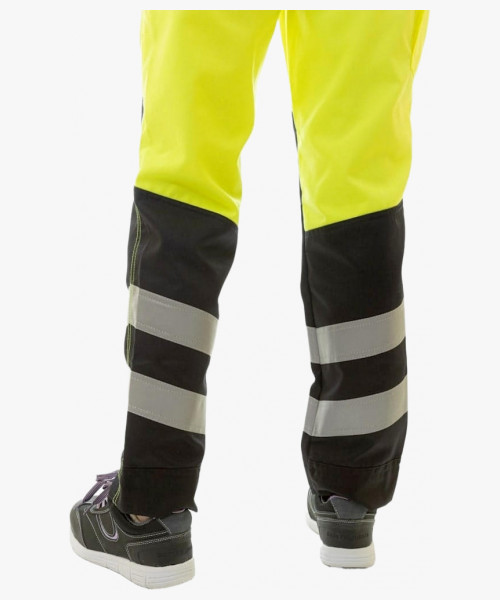 Брюки сигнальные женские Brodeks KS319, цвет жёлтый, чёрный