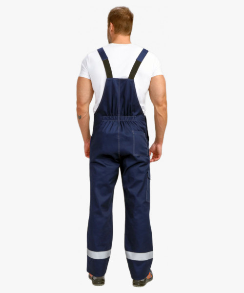 Костюм ProfLineBase-2 (тк. Твил, 210) полукомбинезон, т.синий/черный/васильковый