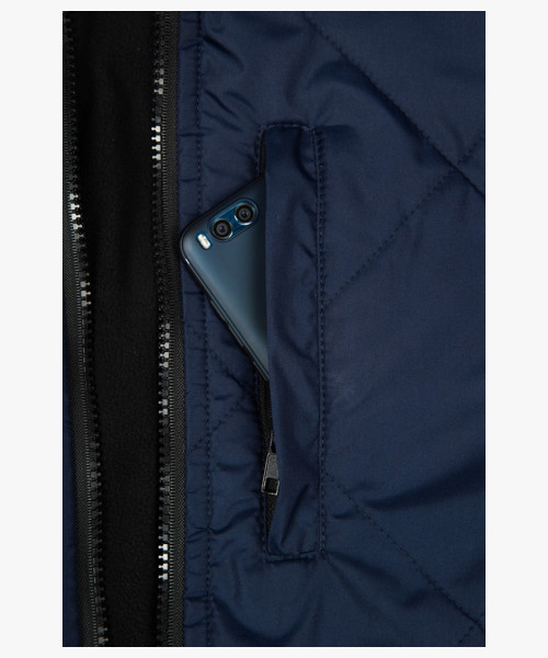 Куртка демисезонная Бомбер-Люкс (тк.Дюспо), т.синий