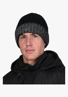 Шапка черная с СВ-элементами СИРИУС Юка, с утеплителем Тинсулейт (х12х60)