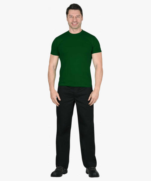 Футболка тёмно-зелёная  160г/м2