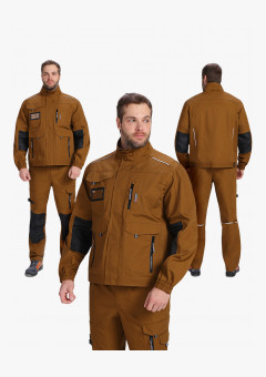 Куртка ProfLineSpecialist (тк.РипСтоп,240), коричневый/черный