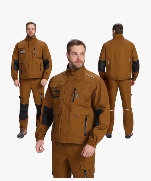 Куртка ProfLineSpecialist (тк.РипСтоп,240), коричневый/черный