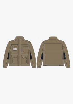 Куртка ProfLineSpecialist (тк. РипСтоп, 240 г/м2), коричневый, чёрный