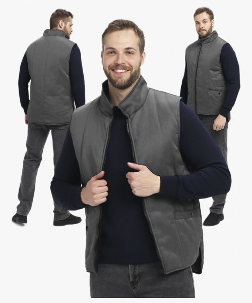 Жилет утепленный Универсальный (Смесовая, 210), темно-серый