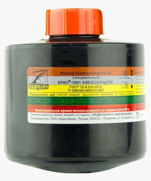 Фильтр комбинированный Бриз-3001 А2В2Е2К2HgР3 RD