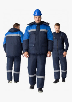 Костюм зимний Сибер СОП CH (тк.Таслан) п/к, т.синий/васильковый