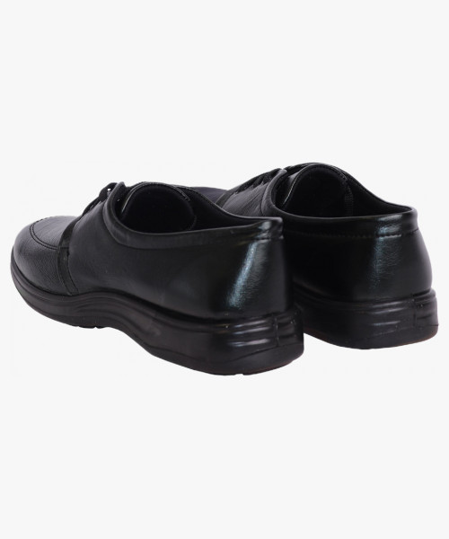 Туфли мужские на шнуровке черные иск. кожа