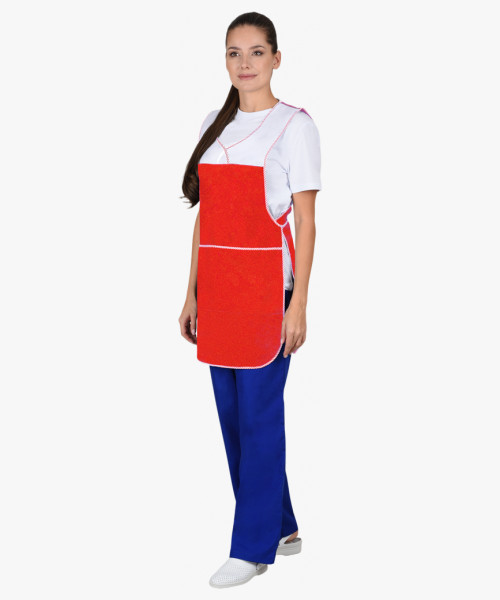 Фартук-сарафан СИРИУС-ВЕСНА красный с белым