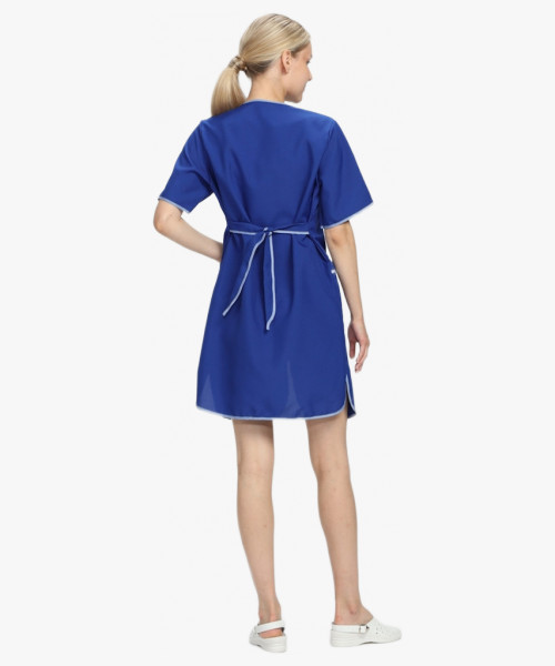 Халат женский Сакура (тк.Габардин), васильковый