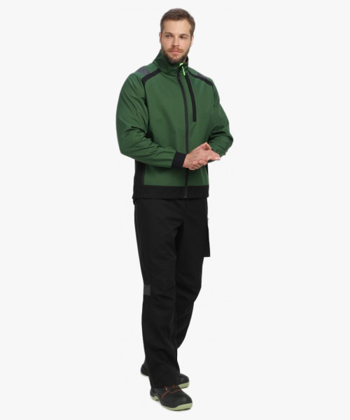 Куртка ProfLineLeader (тк.Софтшел), хаки/черный