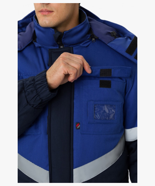 Костюм зимний Экспертный Антистат МВО (тк.Смесовая,245) п/к, т.синий/васильковый