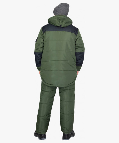 Костюм СИРИУС-БЕРКУТ-ЛЮКС зимний, куртка, п/к, оливковый с чёрным